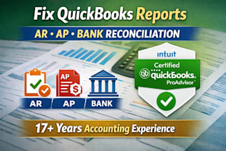 setup your quickbooks review and report correction of ar ap bank transactions