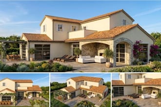 design residential house plans with floor plans, elevations and sections