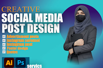 design attractive social media post and advertisement posts