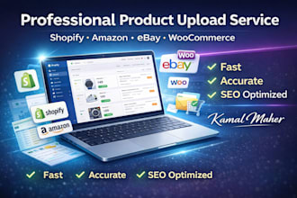 upload and optimize products on shopify, amazon, or ebay