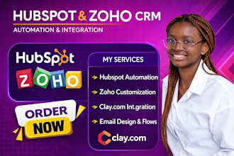 build hubspot automation, clay com workflows, and zoho integration