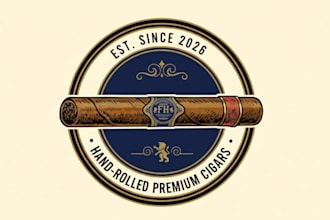 do cigar label, cigar band, cigar box, cigar ring cigar logo design for you