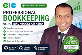 do quickbooks and xero bookkeeping, cleanup and reconciliation