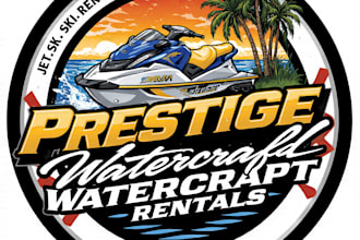 design a modern jet ski logo for water sports and marine brands