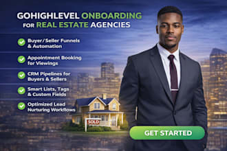 build gohighlevel onboarding va,ghl website design ghl funnel for real estate