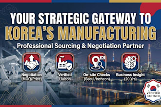 be your professional korea sourcing agent and factory liaison