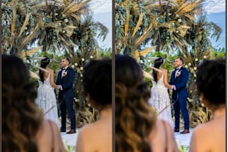 do professional image culling and correction for wedding and event photos