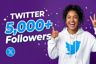 5000 twitter followers as your need