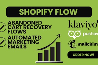 set up shopify abandoned cart and welcome email flows