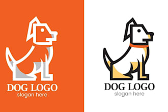 do a modern high quality dog, pet logo with t shirt design