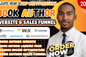 create modern book author website business website and ebook landing page