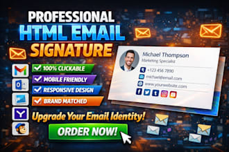 create professional email signature for gmail  and outlook