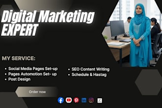 manage your social media, SEO content writing and automation