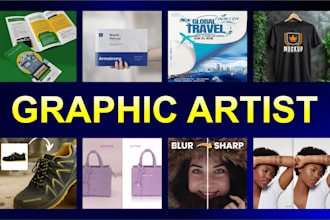 be your professional graphic artist using illustrator or photoshop