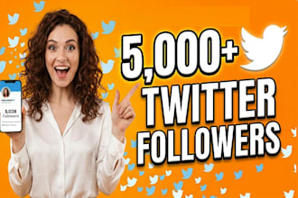 5000 twitter followers as your need