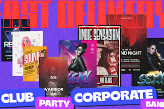 design a club party event poster that grabs attention