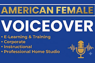 record an american voice over for elearning and training