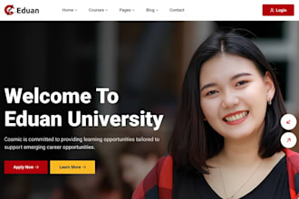 build school website kindergarten elearning education university portal website