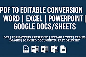 convert pdf to editable files for you