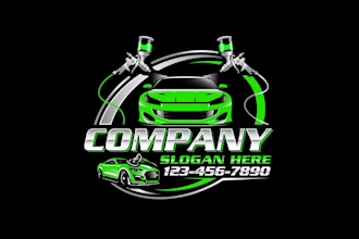 create vintage logo design automotive, car cleaning, vehicle bussines