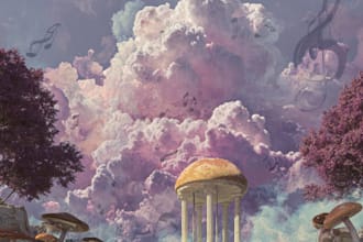 design a dreamy surreal or fantasy music cover or album cover