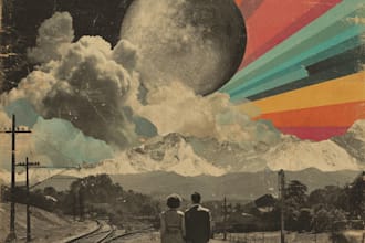 do a vintage retro album cover or music cover