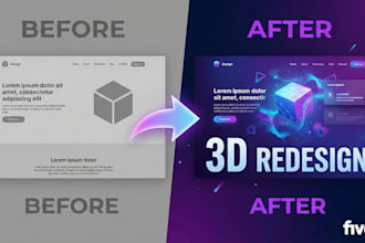 redesign your old website into immersive interactive 3d website