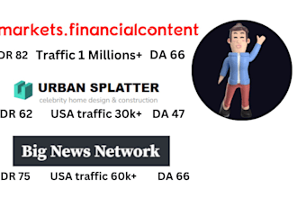write publish article on markets,financialcontent, urbansplatter, bignewsnetwork