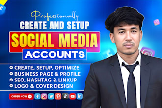 professionaliy create and setup your social media accounts