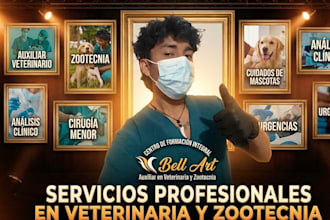 brindaré apoyo como auxiliar de veterinaria y zootecnia