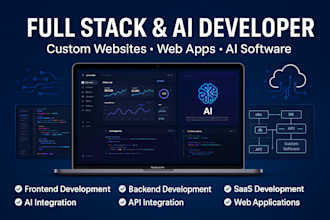 do full stack website frontend custom ai software development web application ai