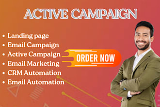 set up active campaign email automation, campaigns, and integrations