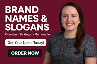 create unique business name, logo, slogan and website