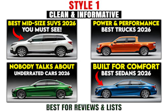 design custom high CTR automotive youtube thumbnails