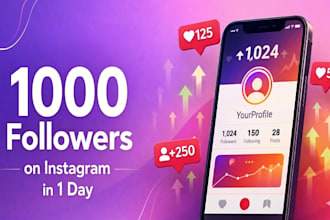 instantly gain organically 1,000 real instagram followers