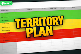 create a territory plan for you