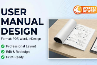 design, create, or redesign your user manual, instruction guide, and PDF book