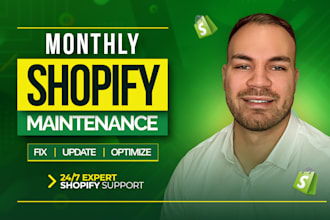 provide shopify priority monthly support and maintenance