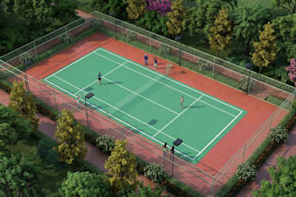 do pickleball, padel court, sport field and gym room