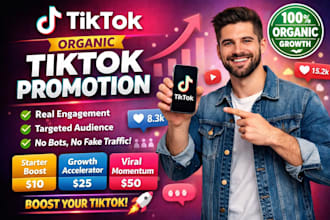 promote your tiktok account and videos for real organic growth