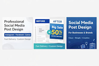 design professional canva social media posts for your brand