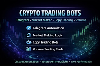 build telegram bot market marker bot polymarket bot copy trading bot volume bot