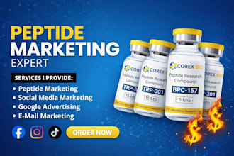 setup peptide ads peptide marketing approved peptide funnel peptide SEO