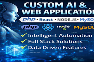 develop custom ai software and full stack web applications