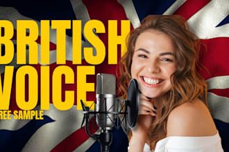 record british female voiceover for cemmercial and audiobook
