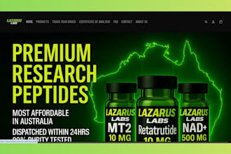 build peptide website research peptide supplement website nutraceutical store