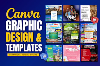 create professional canva graphic designs and templates