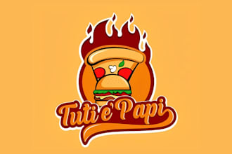 design fast food restaurant, coffee shop logo, packaged drinks and mascot