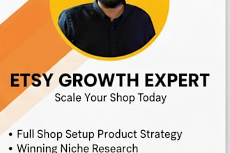 be your etsy growth expert for shop setup, SEO, and sales scaling