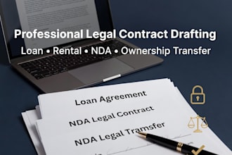 draft loan agreement, rental agreement, nda legal contract, ownership transfer
